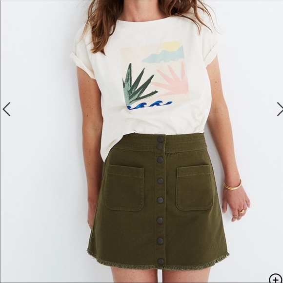 Madewell Dresses & Skirts - New Madewell Raw Hem A Line Skirt Size 14